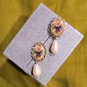 Vintage Floral Drop Earrings